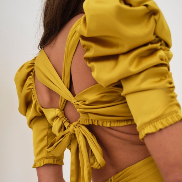 For Love and Lemons - Alia cross front crop top size small NWT - Picture 4 of 7